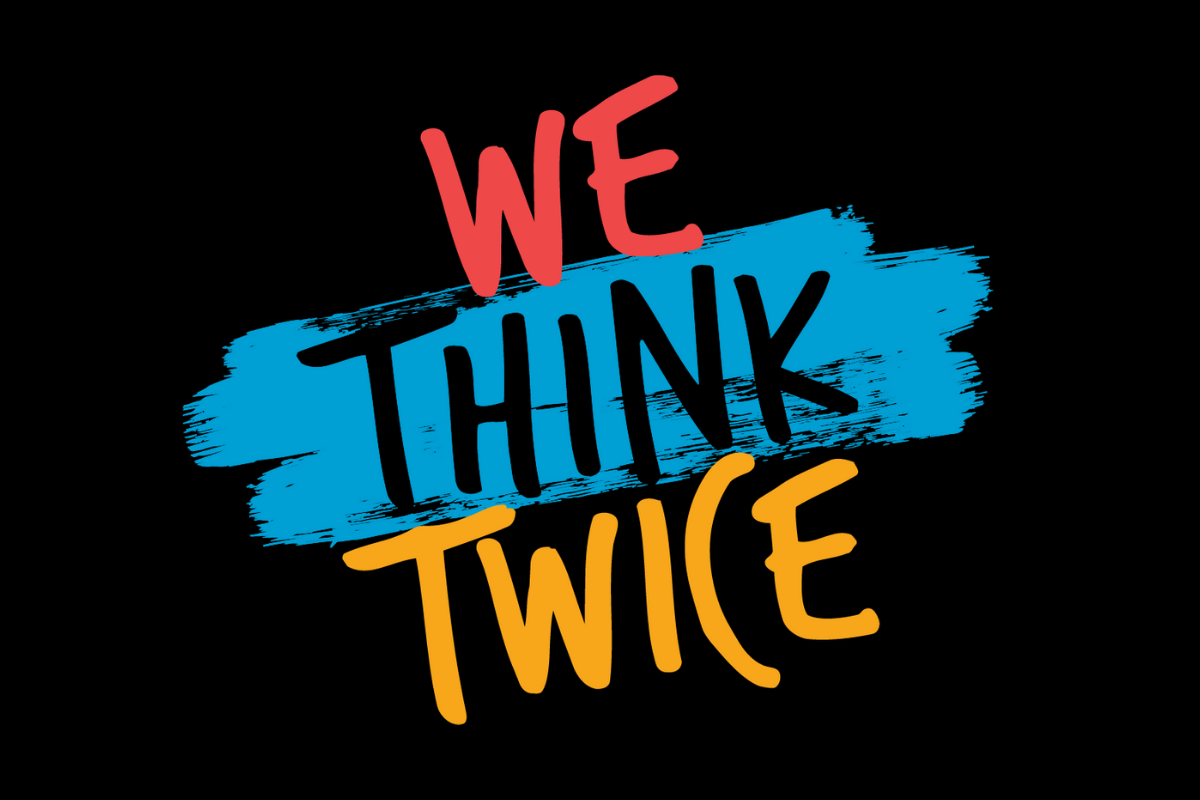 Logo for the We Think Twice campaign