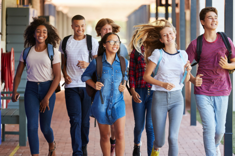 Teens at school.