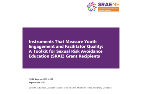 Screenshot of the "Toolkit for Sexual Risk Avoidance Education (SRAE) Grant Recipients" cover.