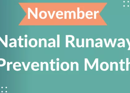 National Runaway Prevention Month Banner