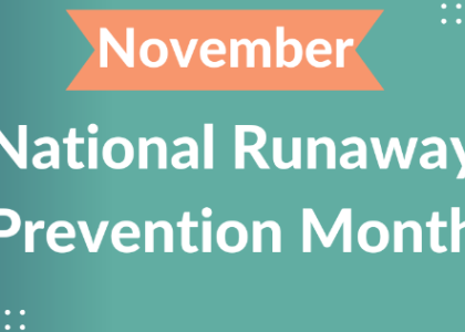 National Runaway Prevention Month Banner