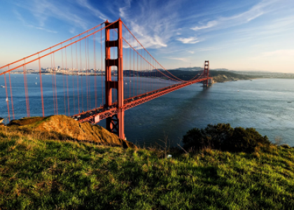 Image of the Golden Gate Bridge in San Francisco, CA.