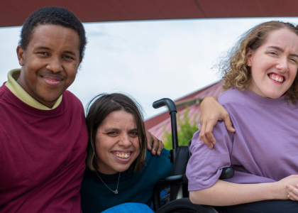 Three youth with intellectual or developmental disabilities.