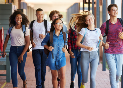 Teens at school.