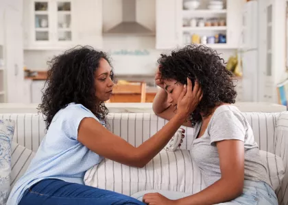 Mother and teen daughter