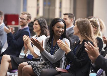 Professionals at a conference