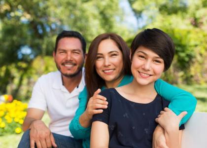 Smiling family