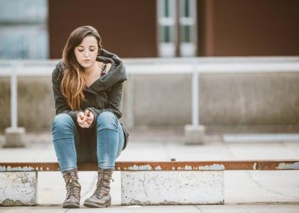 Lonely teen girl