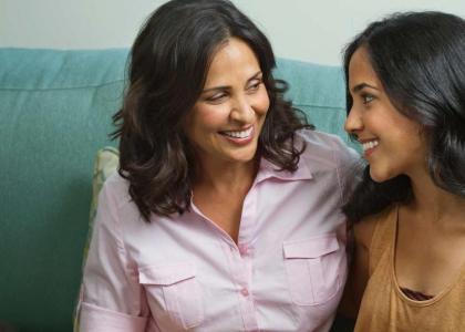 Mother and teen daughter
