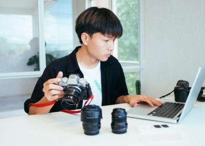 Boy with camera 
